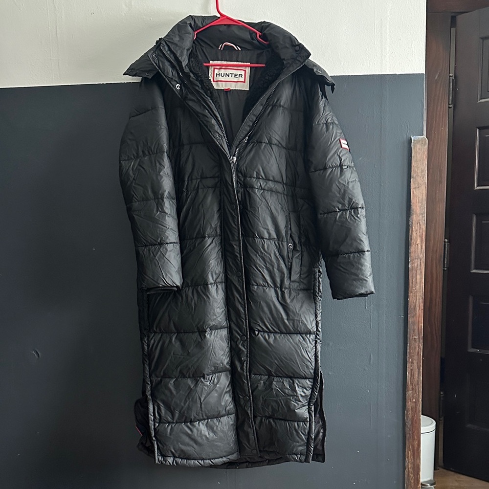 Hunter Long Black Quilted Jacket